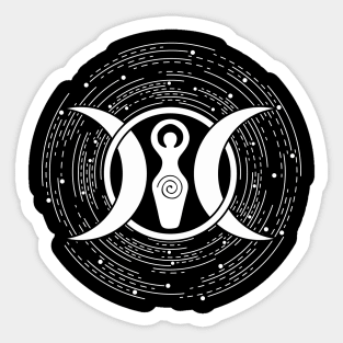 Triple Moon Goddess | Pagan Symbol Sticker